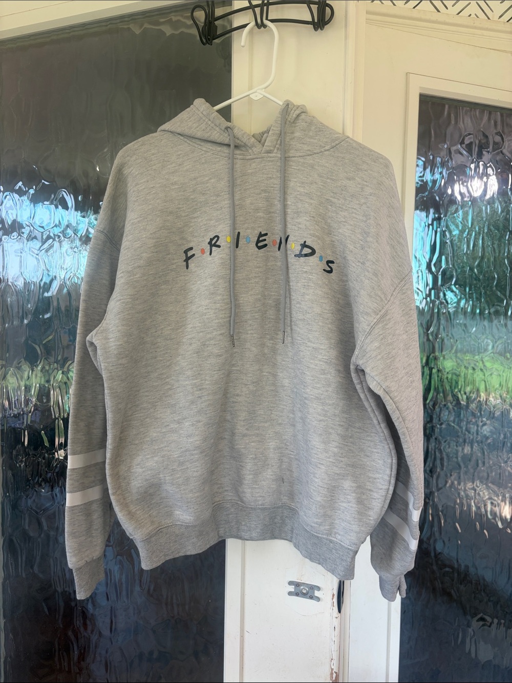 Grey 'Friends' Logo Hooded Sweatshirt - Men's Hoodie